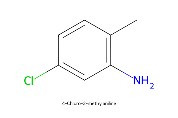 4-氯-2-甲基苯胺结构式