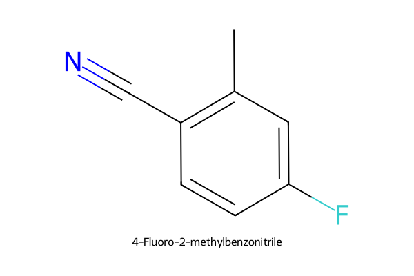 4-氟-2-甲基苯腈结构式